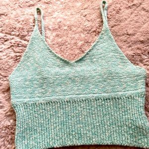 Aqua knit crop top. M/L runs small.